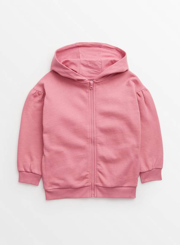 Pale Pink Zip-Through Hoodie 13 years